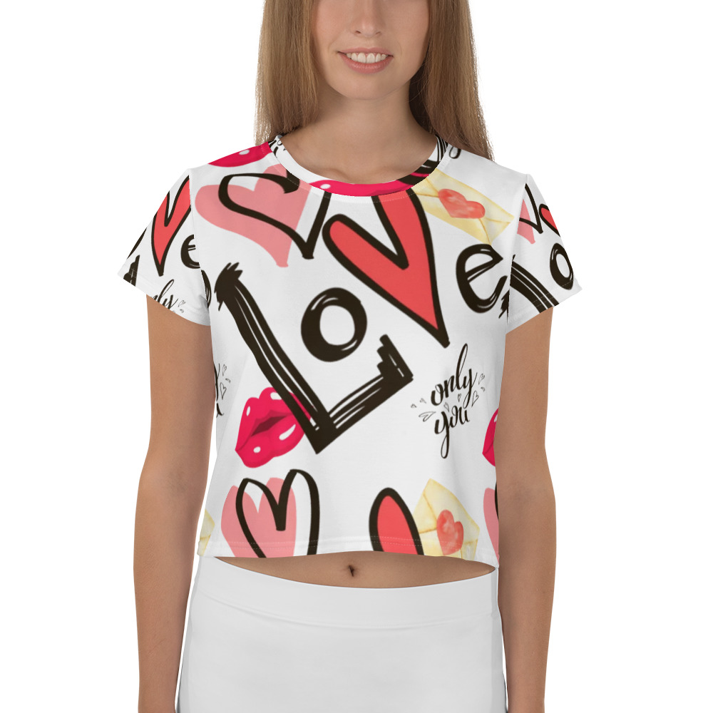 All-Over Print Crop Tee