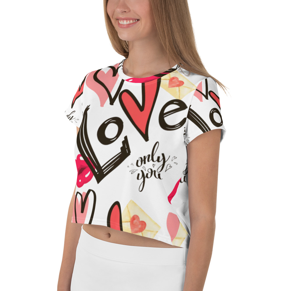 All-Over Print Crop Tee