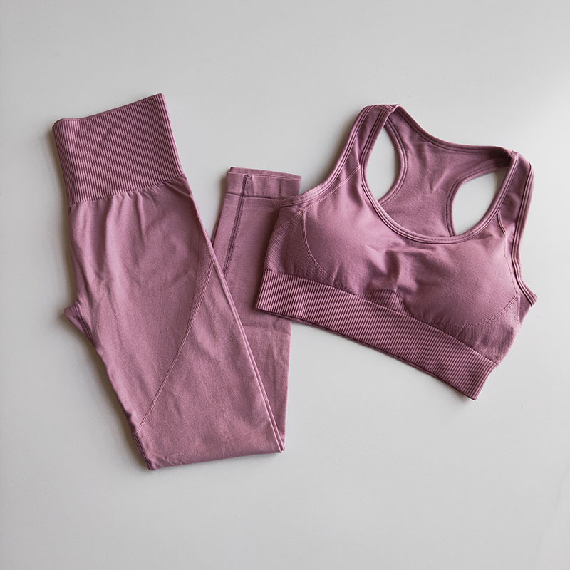 Hot Selling Sports Bra High-Elastic Two-Piece Fitness Yoga Suit.