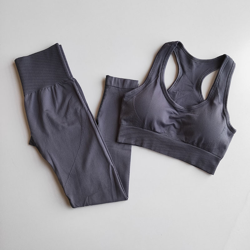 Hot Selling Sports Bra High-Elastic Two-Piece Fitness Yoga Suit.