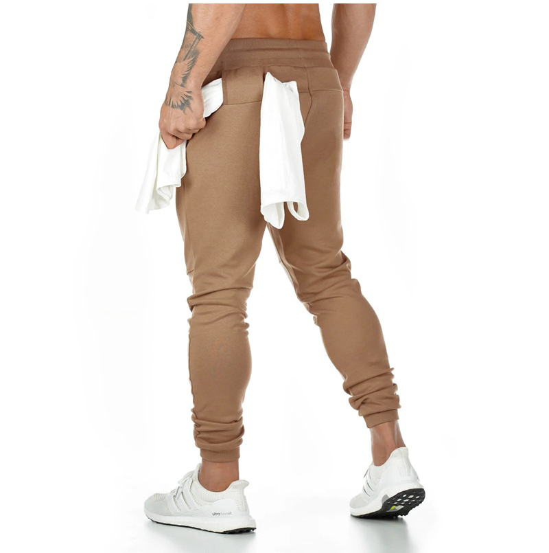 Mens Cotton Athletic Fitness Skinny Jogger Pants.
