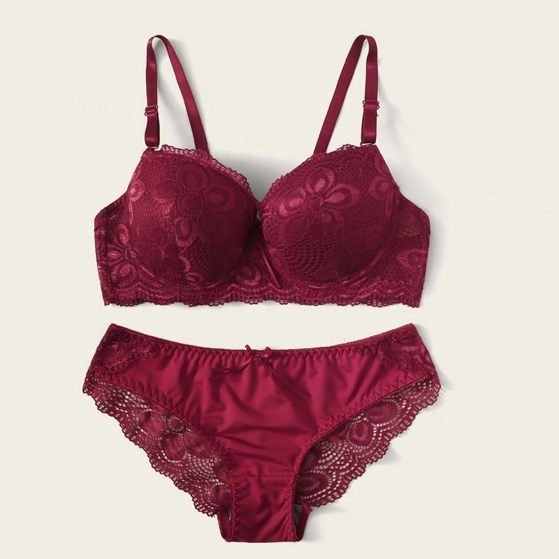 New Design Fashion Lace Underwear Floral Bra Set Sexy Lingerie.