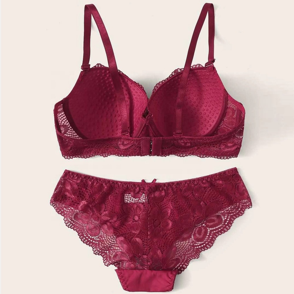 New Design Fashion Lace Underwear Floral Bra Set Sexy Lingerie.