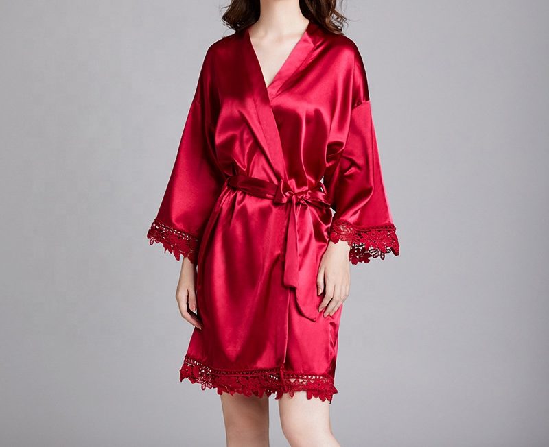 Women Lingerie Satin Pajamas Nightwear.