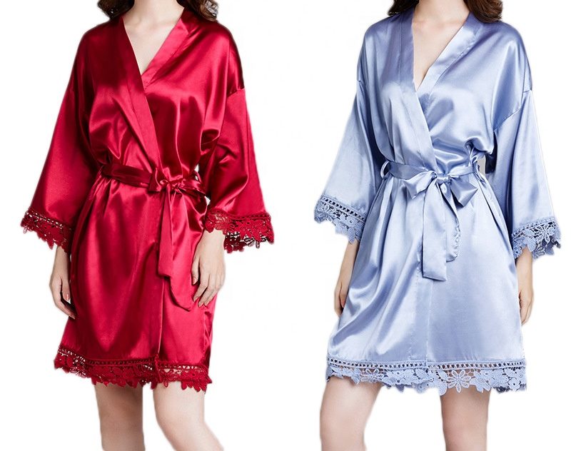 Women Lingerie Satin Pajamas Nightwear.